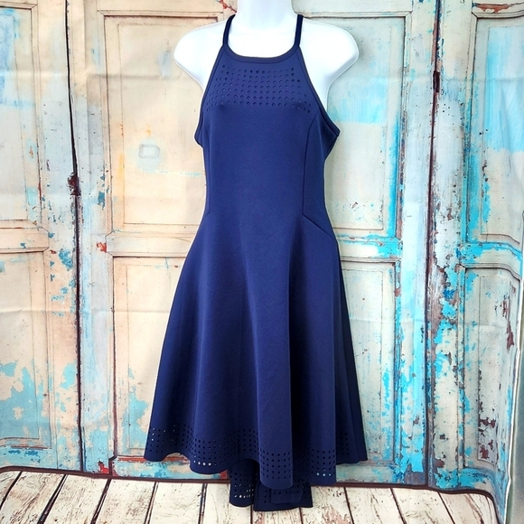 Lilly Pulitzer Navy Aurelie Midi Halter Dress - Picture 2 of 8